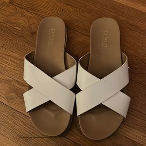 Women’s white sandals. Size 9